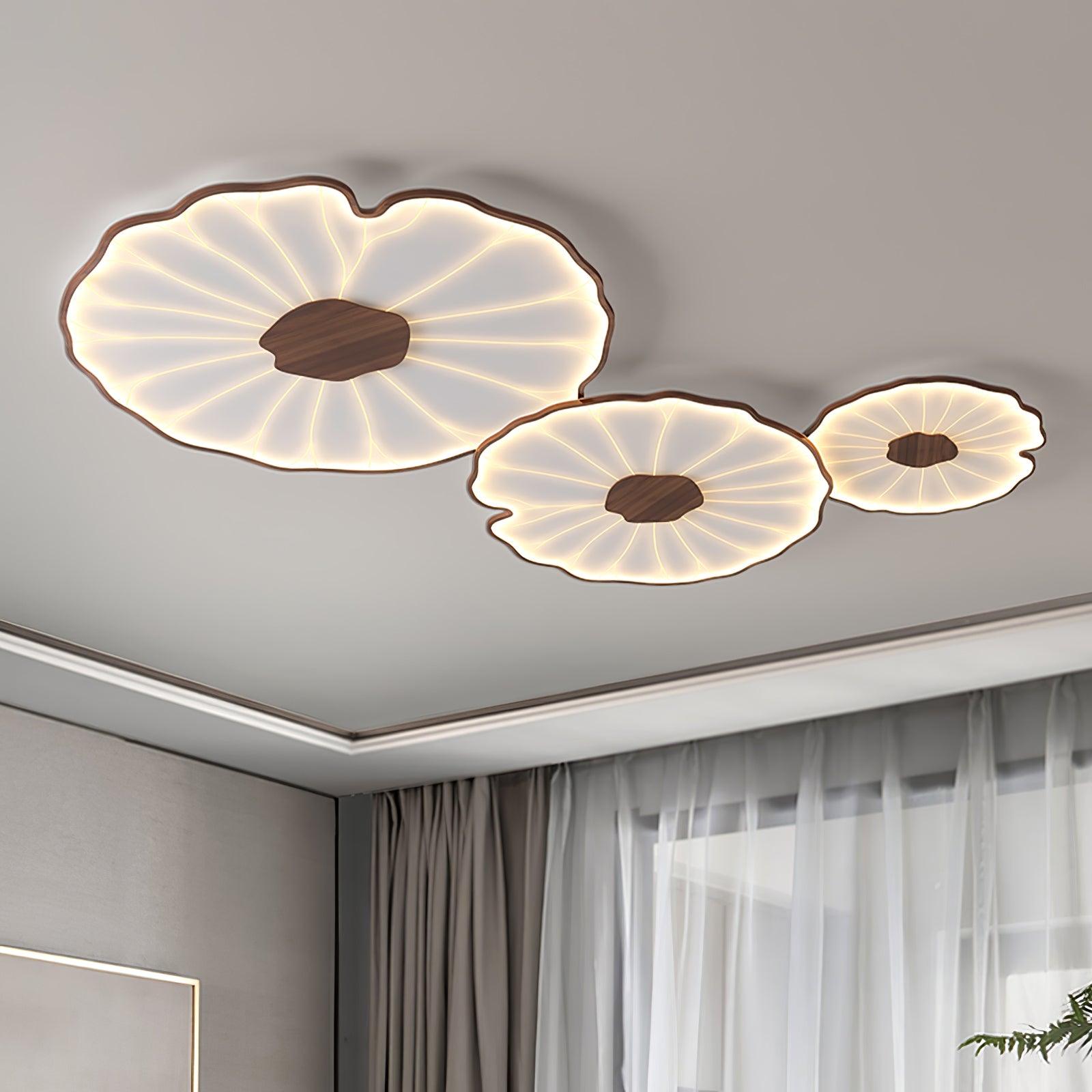 Botanical Leaf Shape Ceiling Light – Fixed Flush Mount LED Fixture