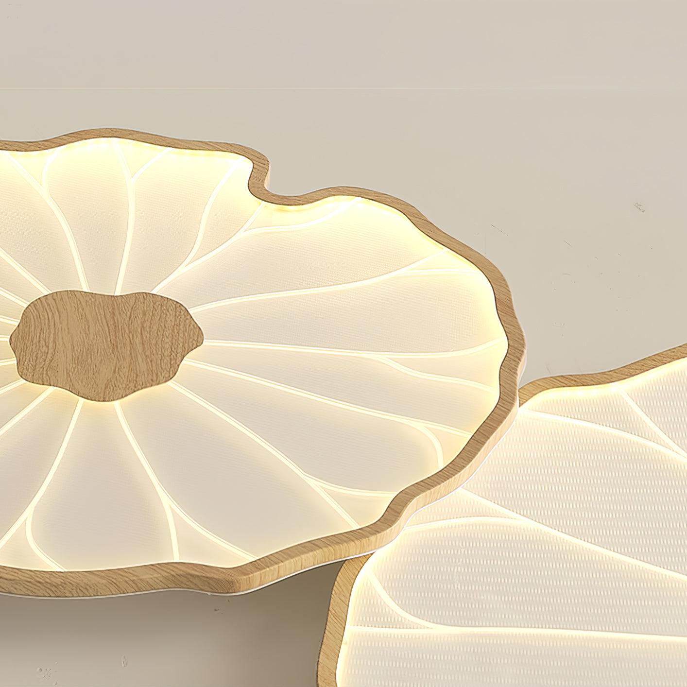 Botanical Leaf Shape Ceiling Light – Fixed Flush Mount LED Fixture