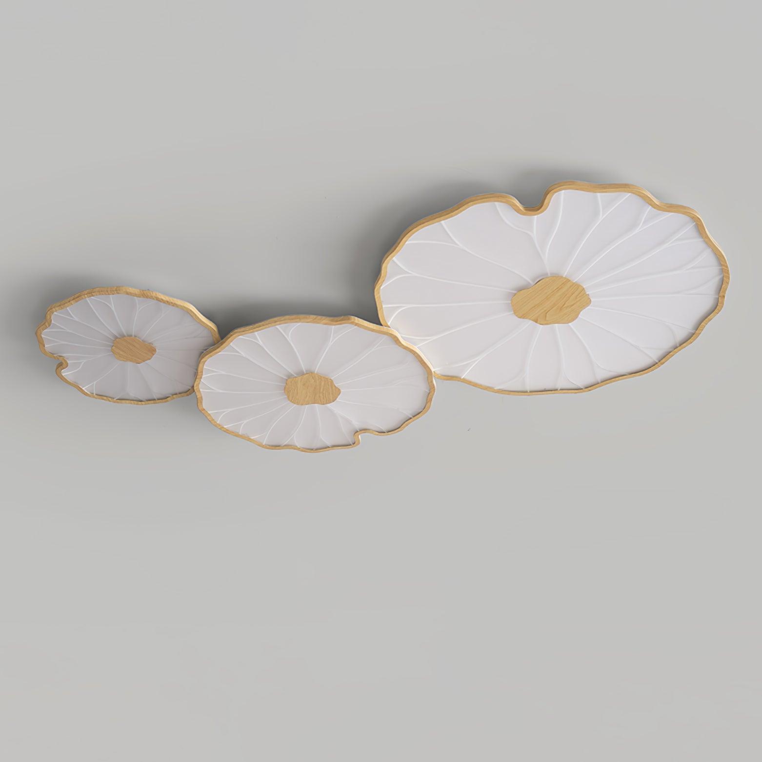 Botanical Leaf Shape Ceiling Light – Fixed Flush Mount LED Fixture