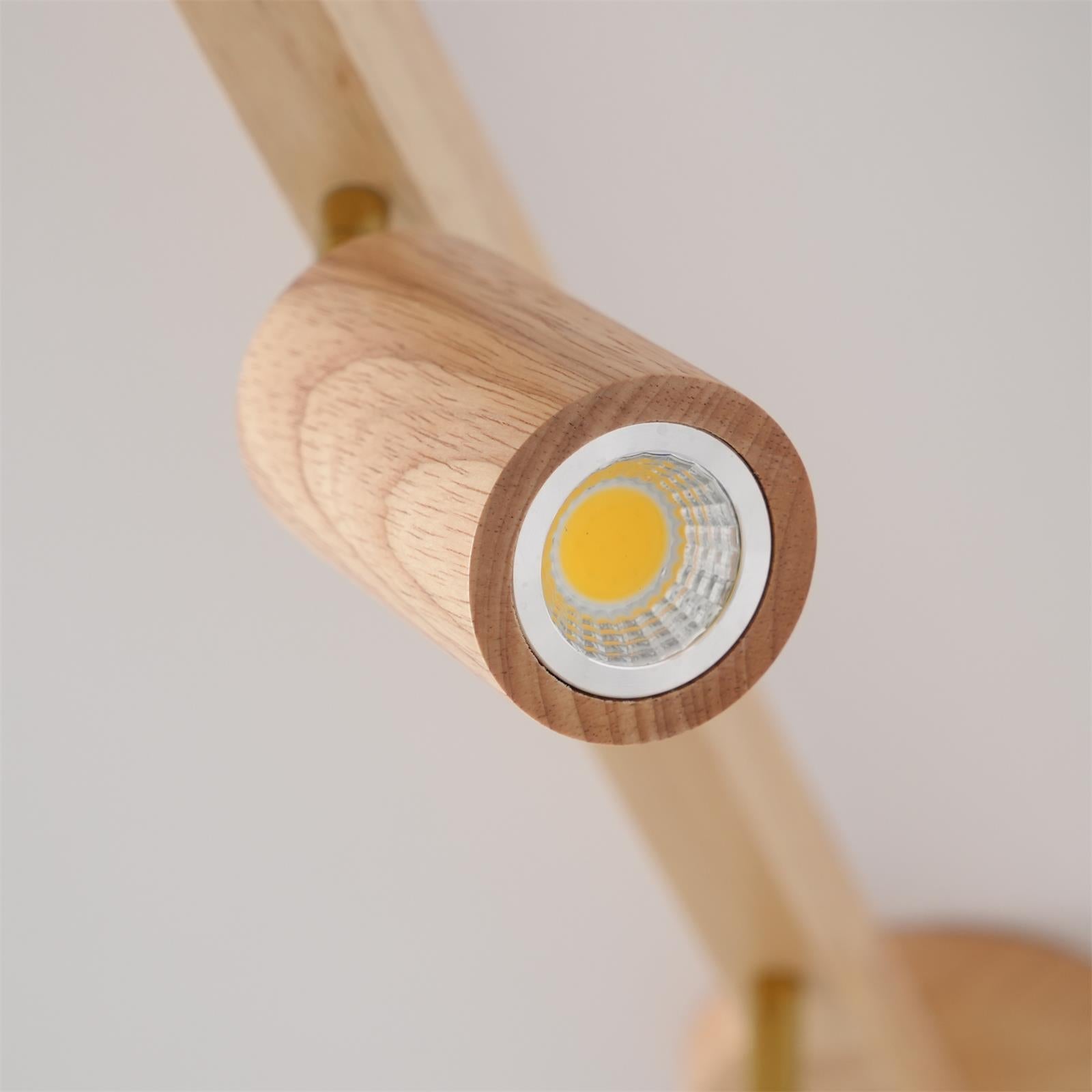 Adjustable Wooden Track Ceiling Lamp