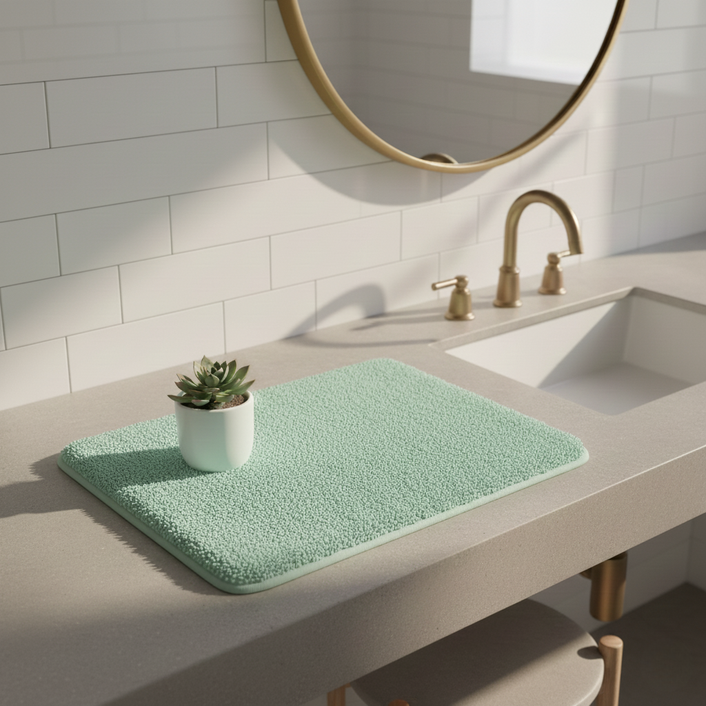 Microfiber "Cloud" Bath Mat Arctic White