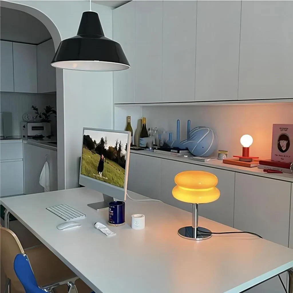 Minimalist Clear Table Lamp - Modern Mushroom Light