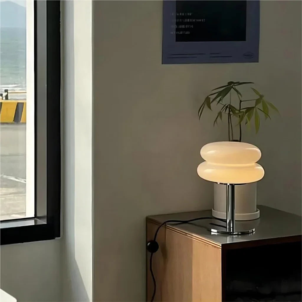 Minimalist Clear Table Lamp - Modern Mushroom Light