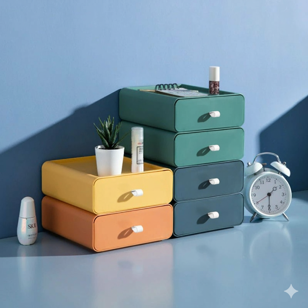 Space-Saving Stackable Storage Bin - Modular Home Organization Box