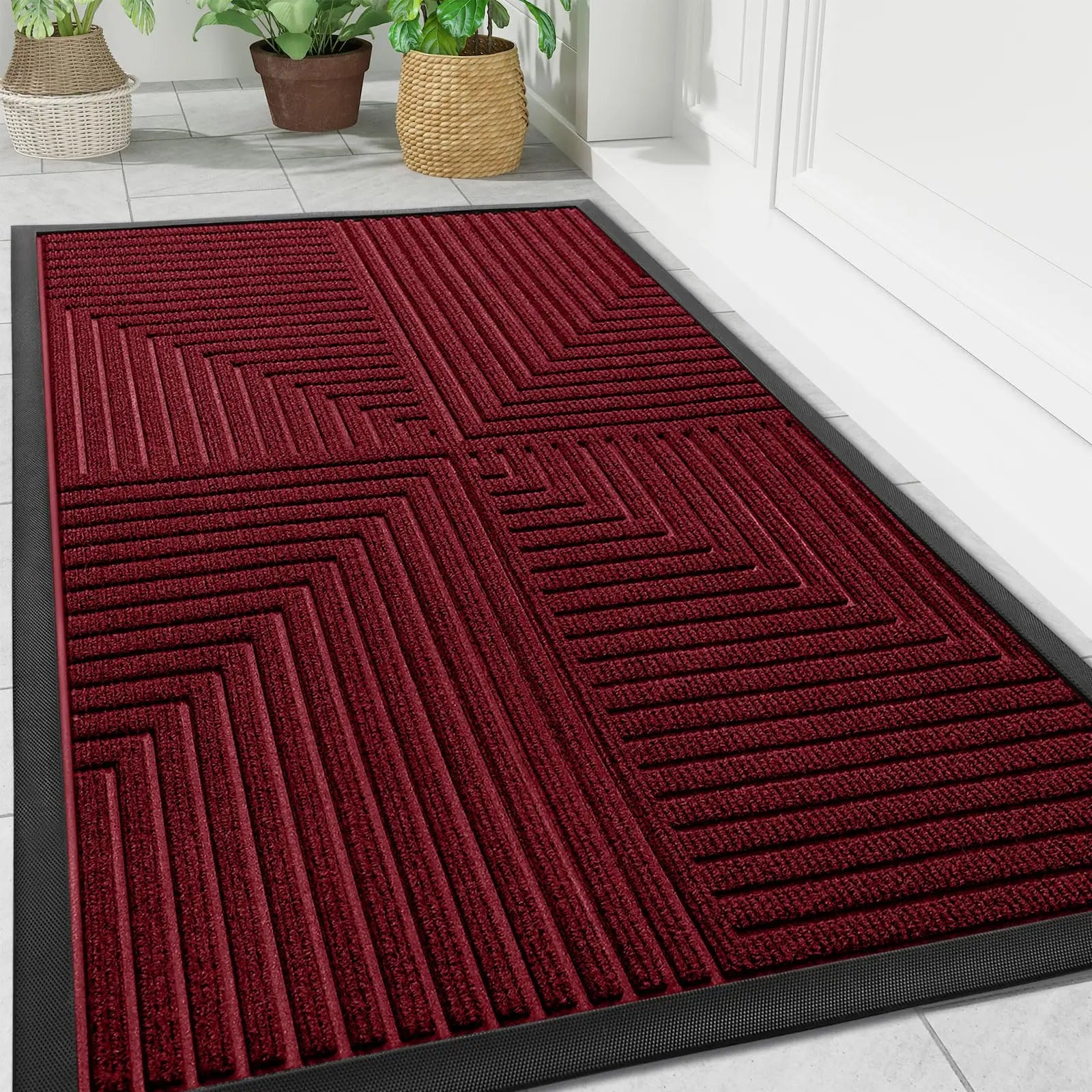 Heavy Duty Non-Slip Doormat – Rubber Scraper Entrance Mat