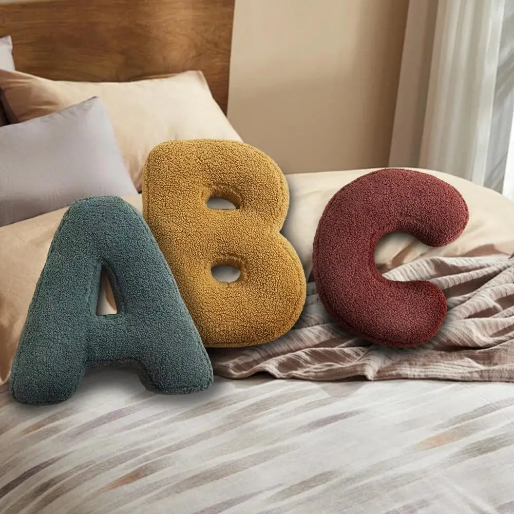 Alphabet Velvet Cushion – Letters A-Z Personalized Throw Pillow