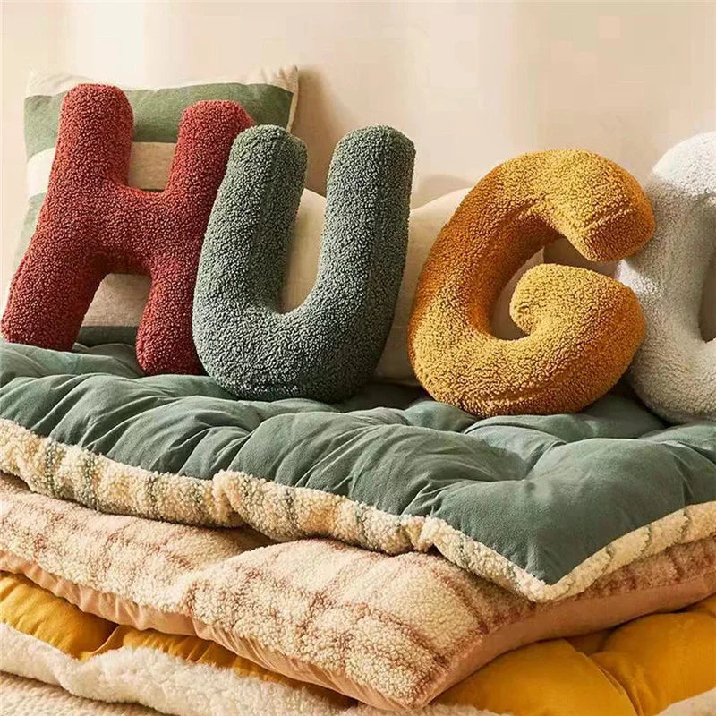 Alphabet Velvet Cushion – Letters A-Z Personalized Throw Pillow