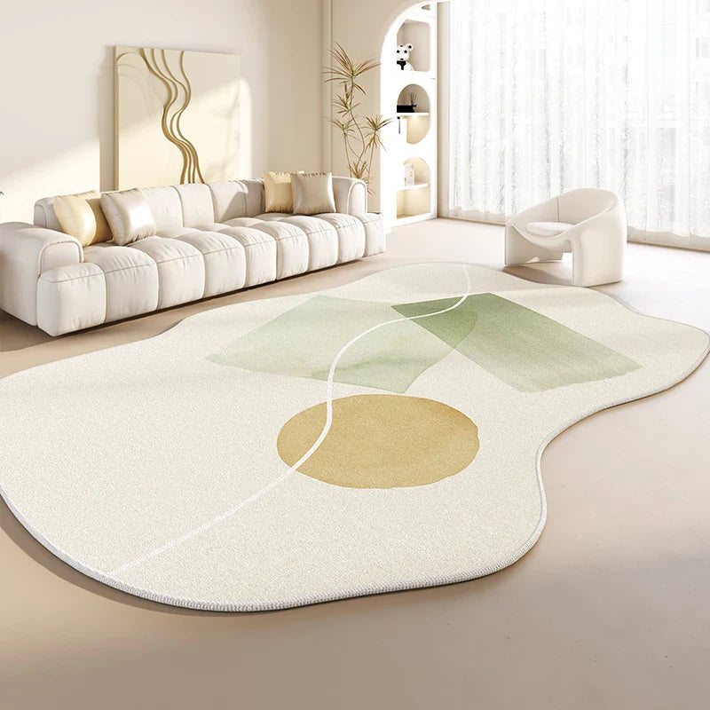 Japanese Style Irregular Plush Rug Non-Slip