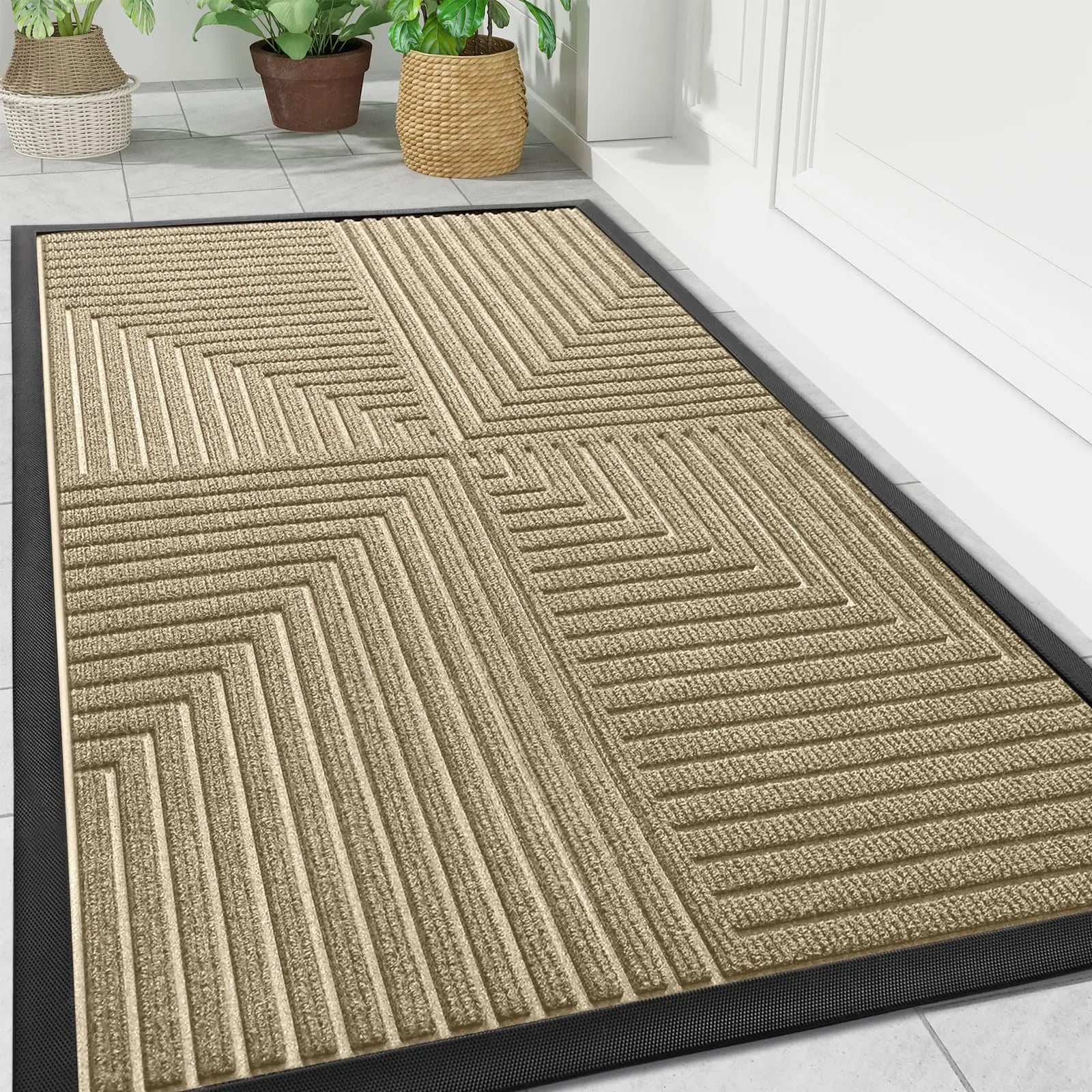 Heavy Duty Non-Slip Doormat – Rubber Scraper Entrance Mat