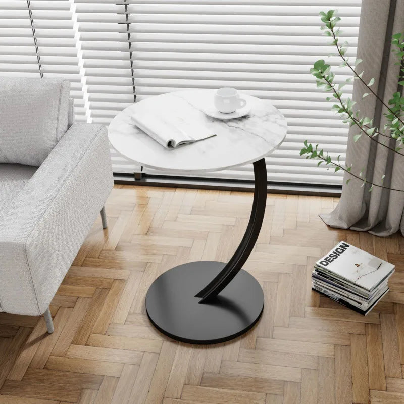 Modern Round Side Table – Heavy Duty Metal End Table