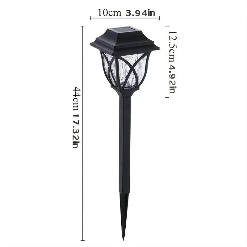 Solar spike outdoor lighting with natural charm