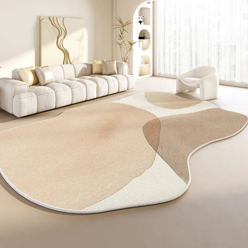 Japanese Style Irregular Plush Rug Non-Slip