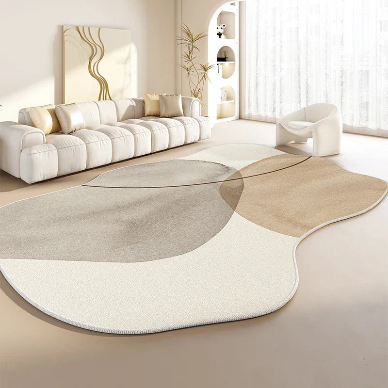Japanese Style Irregular Plush Rug Non-Slip