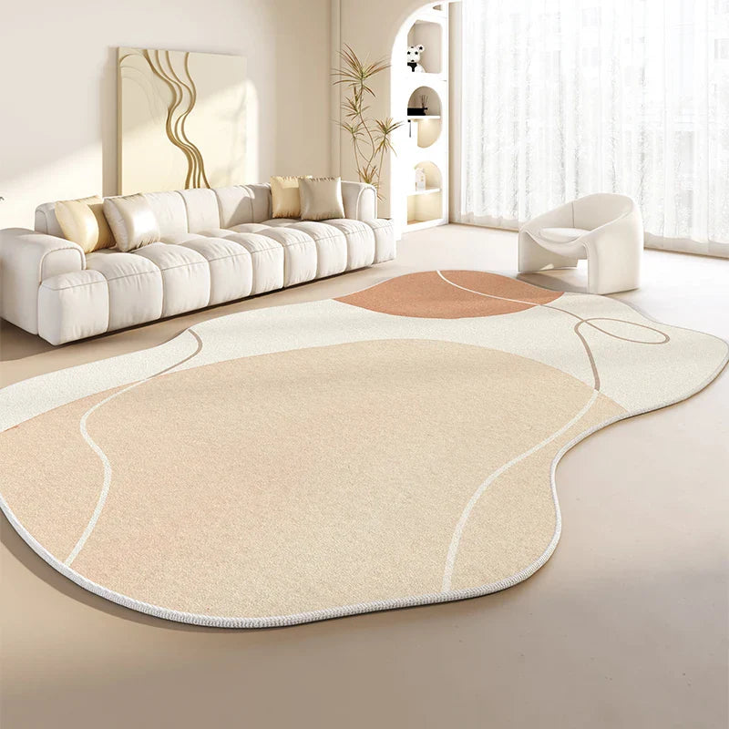 Japanese Style Irregular Plush Rug Non-Slip