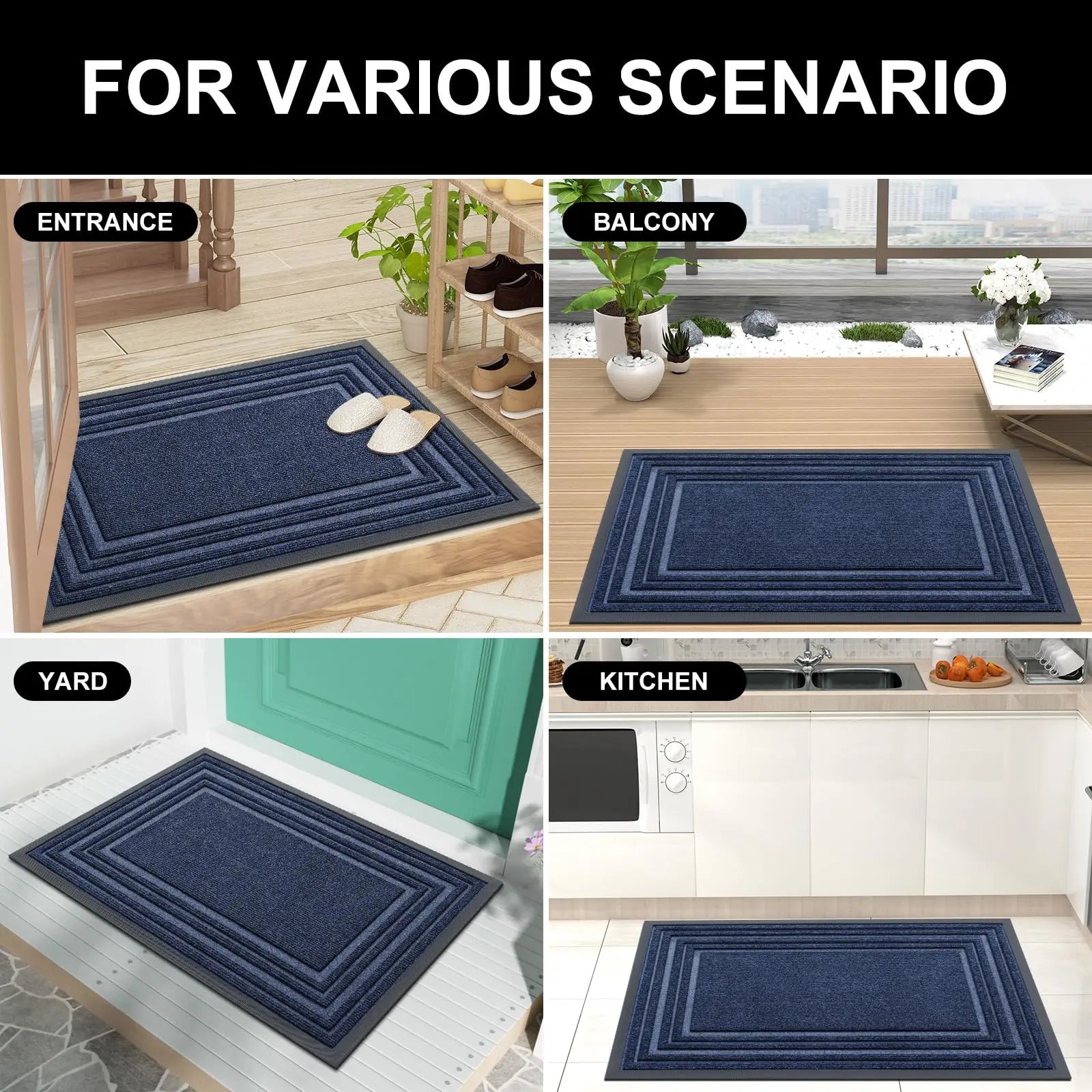Heavy Duty Entrance Mat – Non-Slip All-Weather Doormat