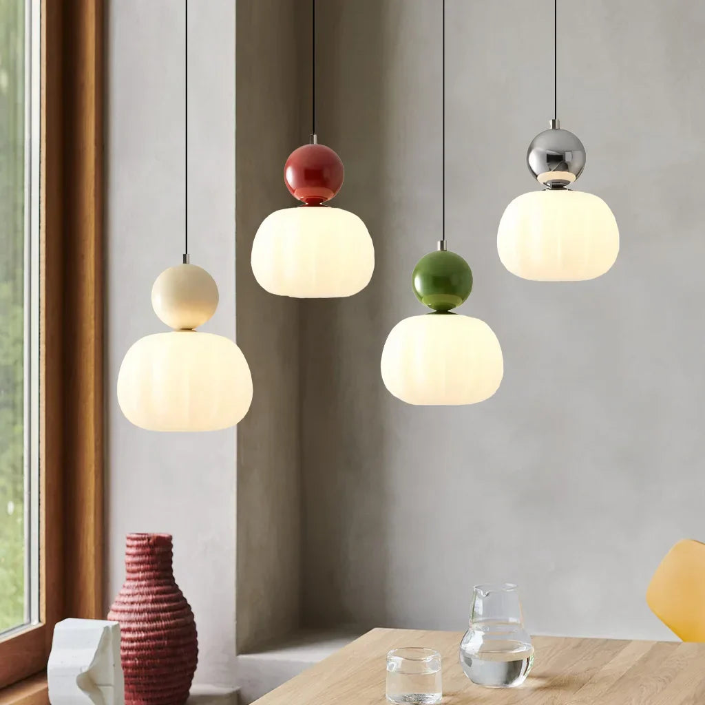 Cream Art Deco Pendant Light