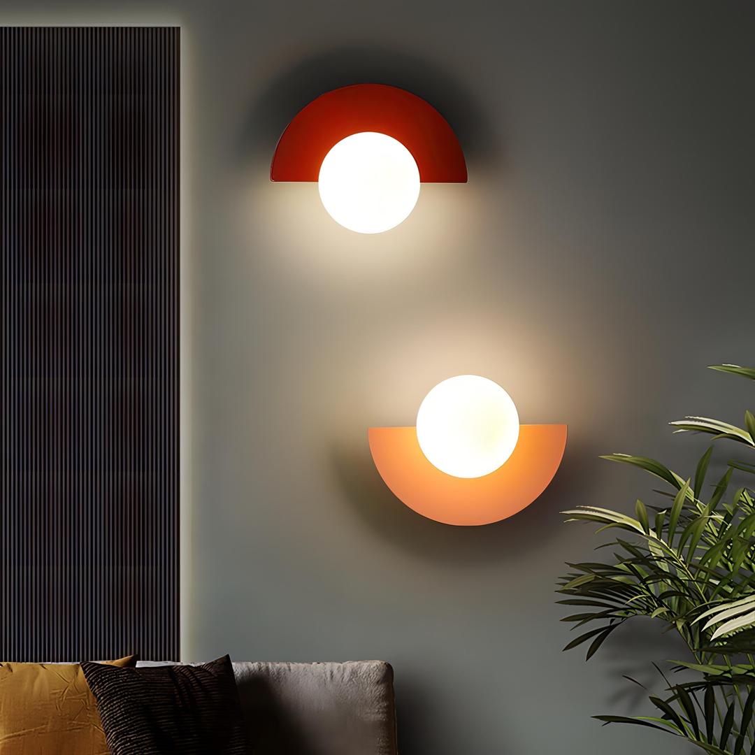 Nordic Semi-Circular Wall Lamp LED Lighting