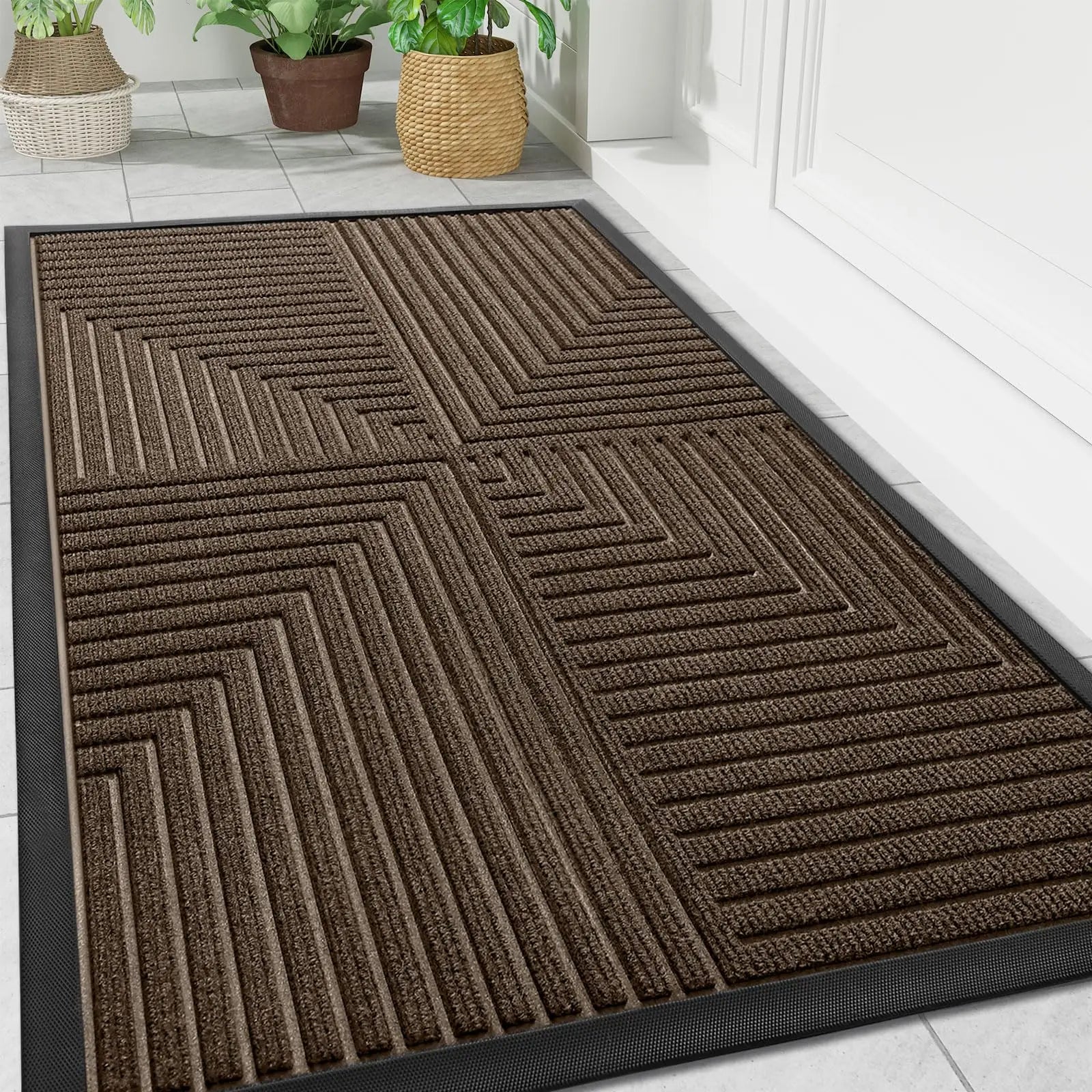 Heavy Duty Non-Slip Doormat – Rubber Scraper Entrance Mat