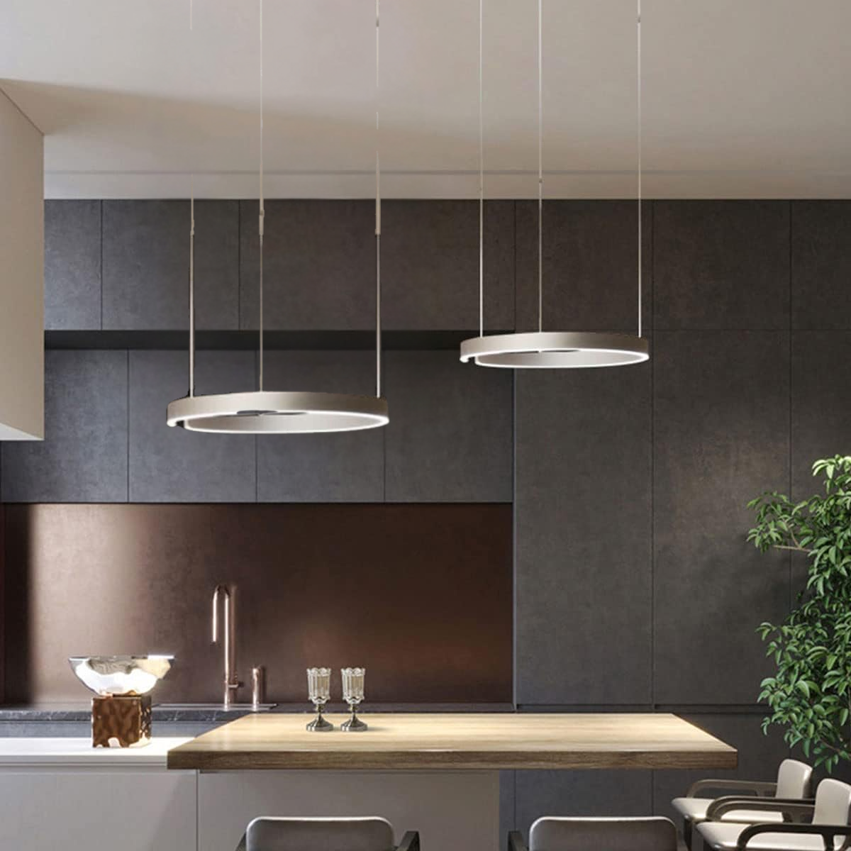 Modern Circular Pendant Light – Ring Shape Ceiling Fixture