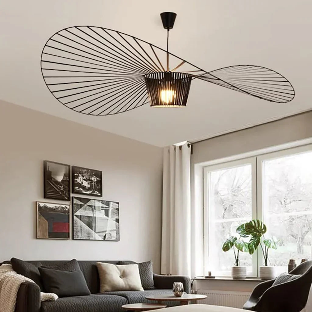 Vertigo Modern Straw Hat Pendant Light