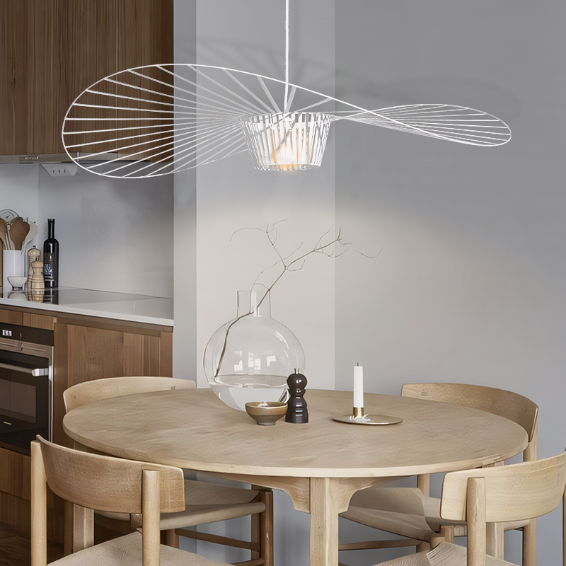 Vertigo Modern Straw Hat Pendant Light