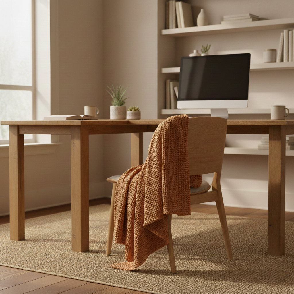 Waffle Weave Cotton Throw