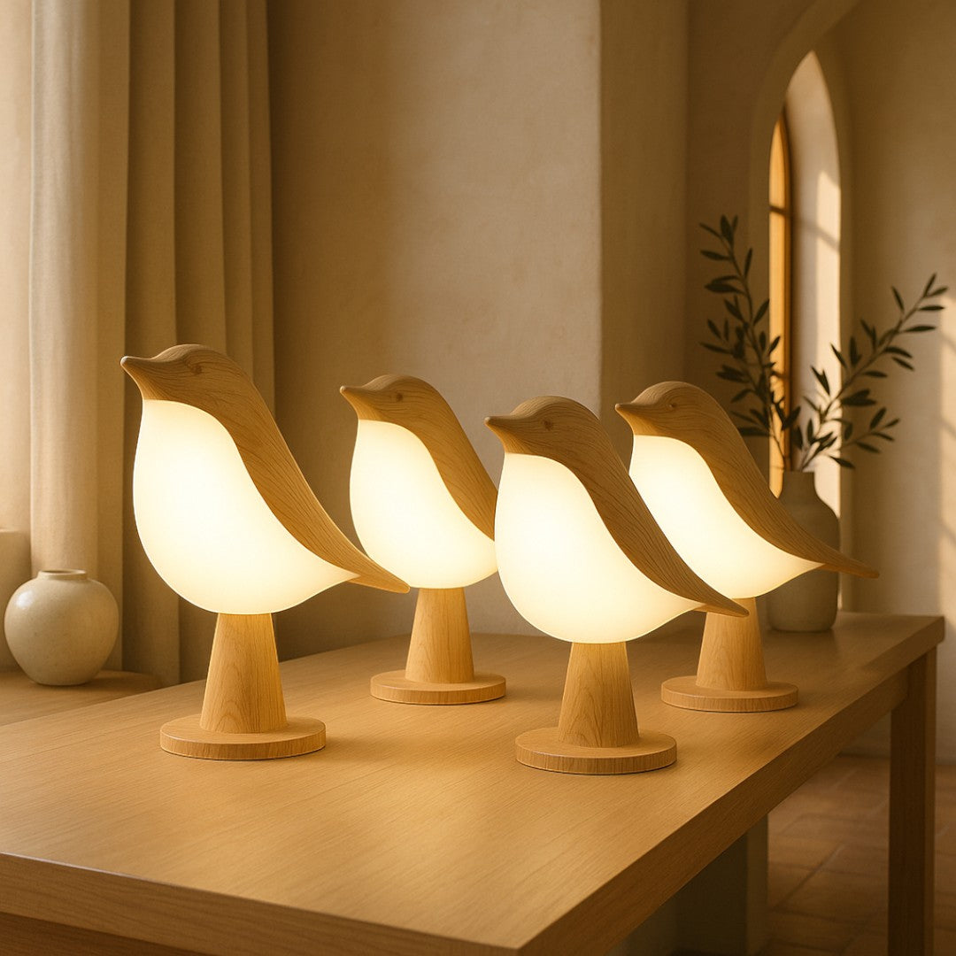 LED Lamp with Modern Bird Design