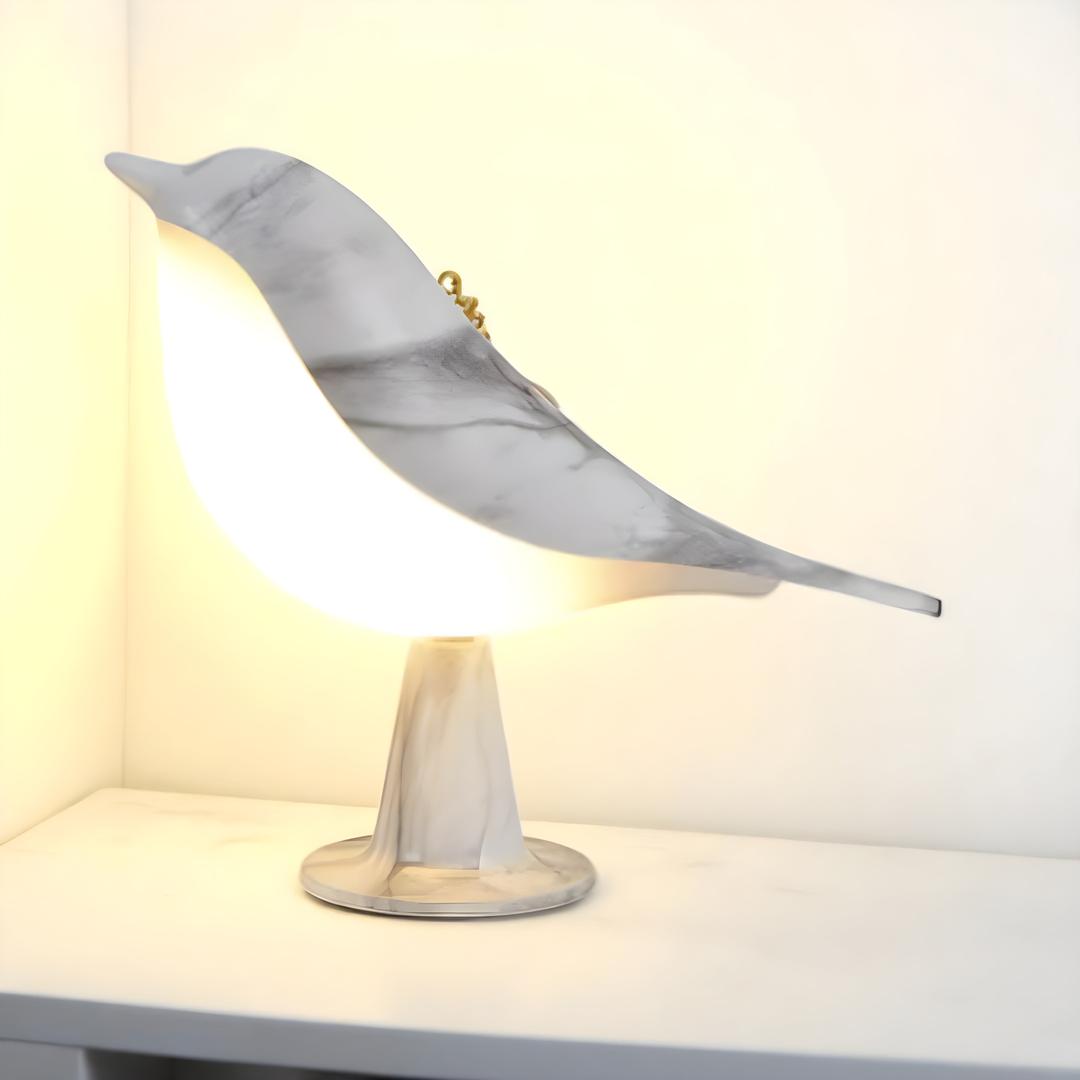 LED Lamp with Modern Bird Design
