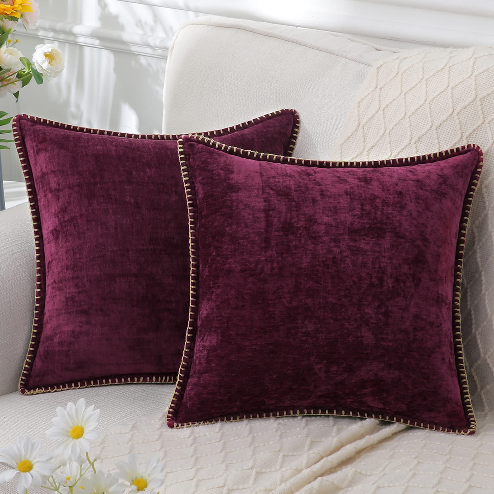 Premium Textured Throw Pillow – Square Decorative Cushion
