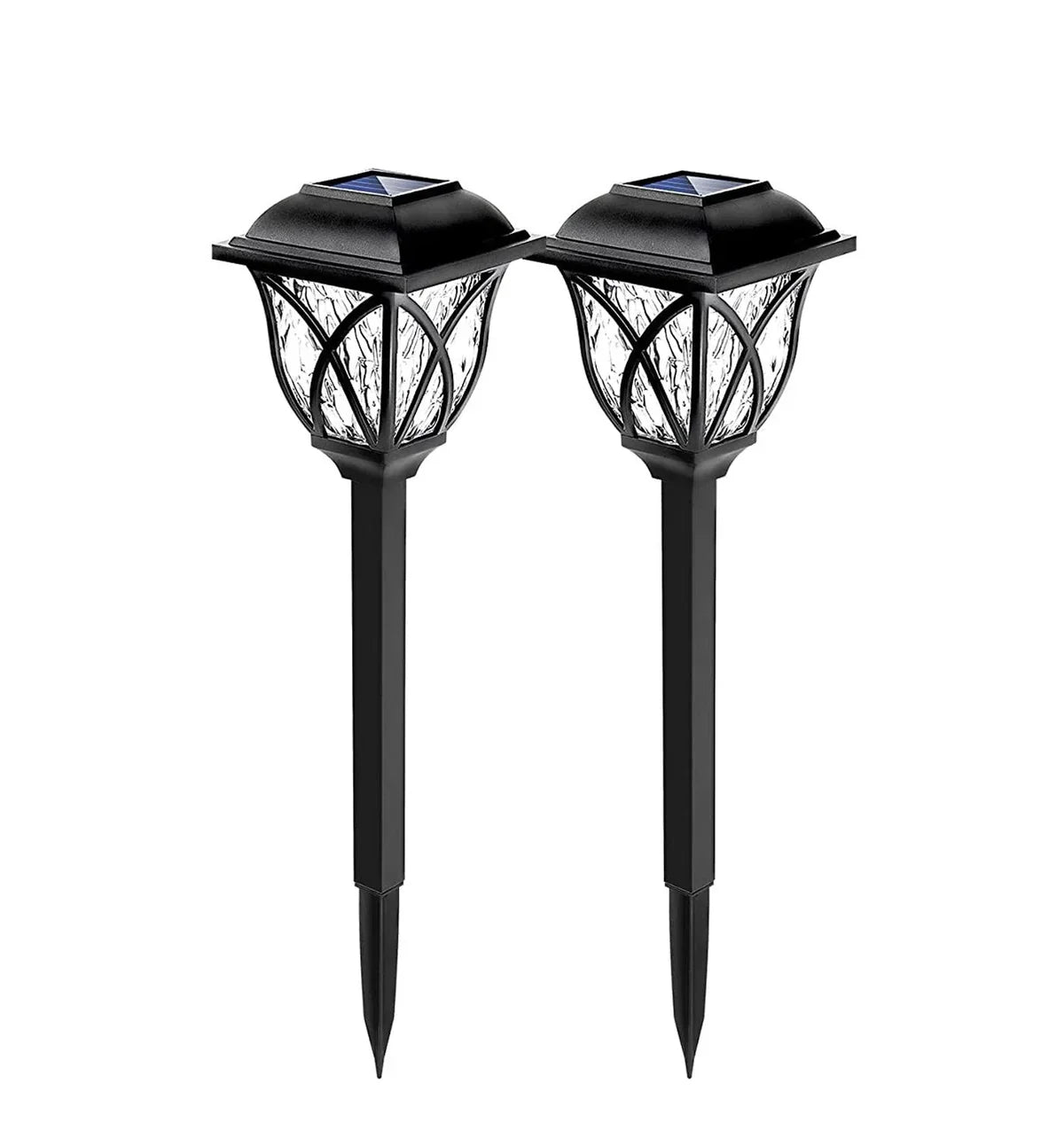 Solar spike outdoor lighting with natural charm