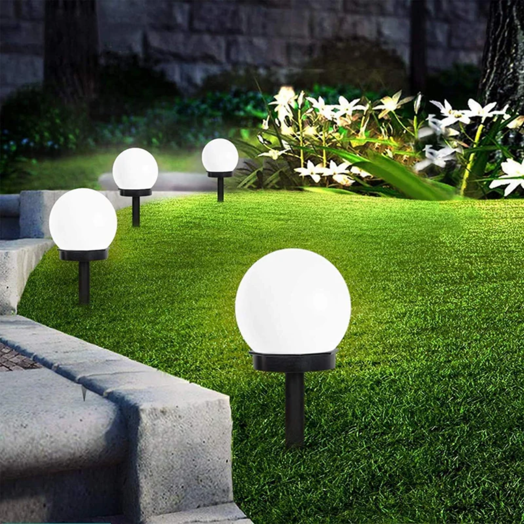 Deluxe Solar Garden Lights in Orb Shape