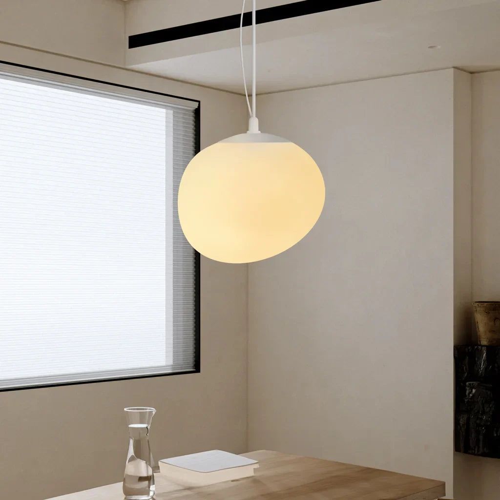 White Pebble Pendant Light