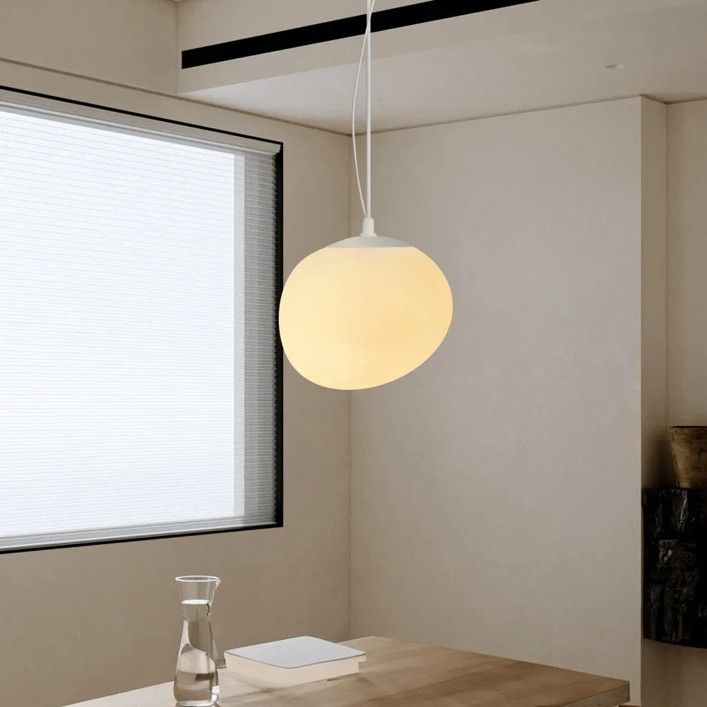 White Pebble Pendant Light