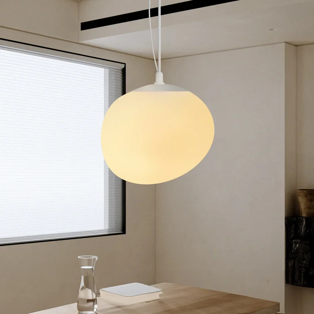 White Pebble Pendant Light