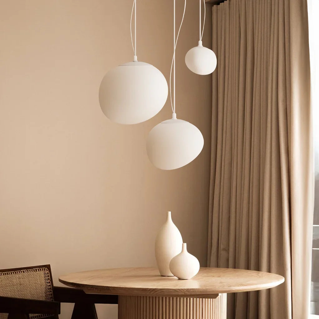 White Pebble Pendant Light