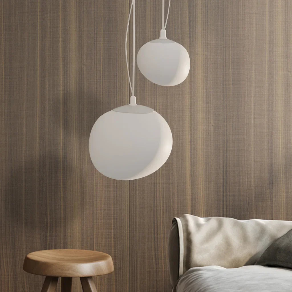 White Pebble Pendant Light
