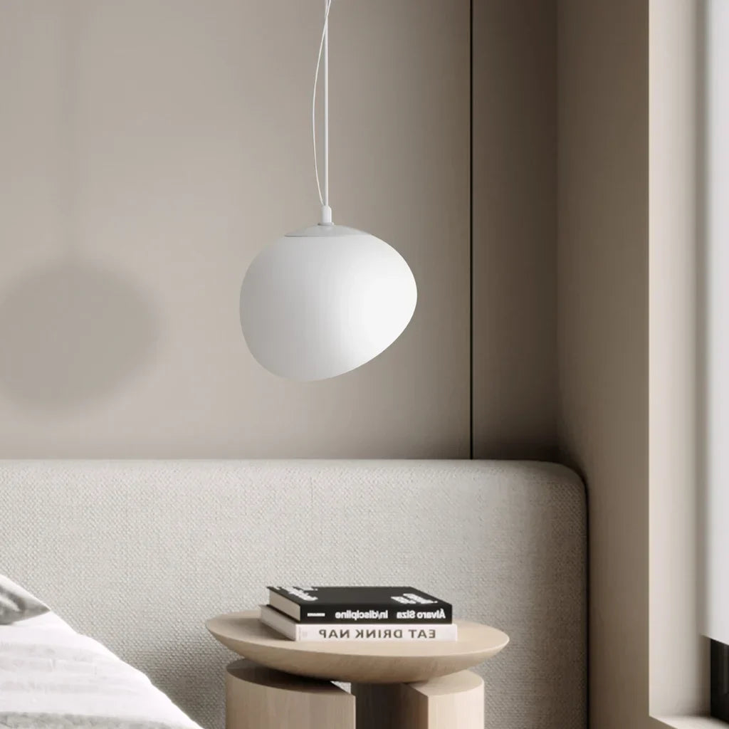 White Pebble Pendant Light