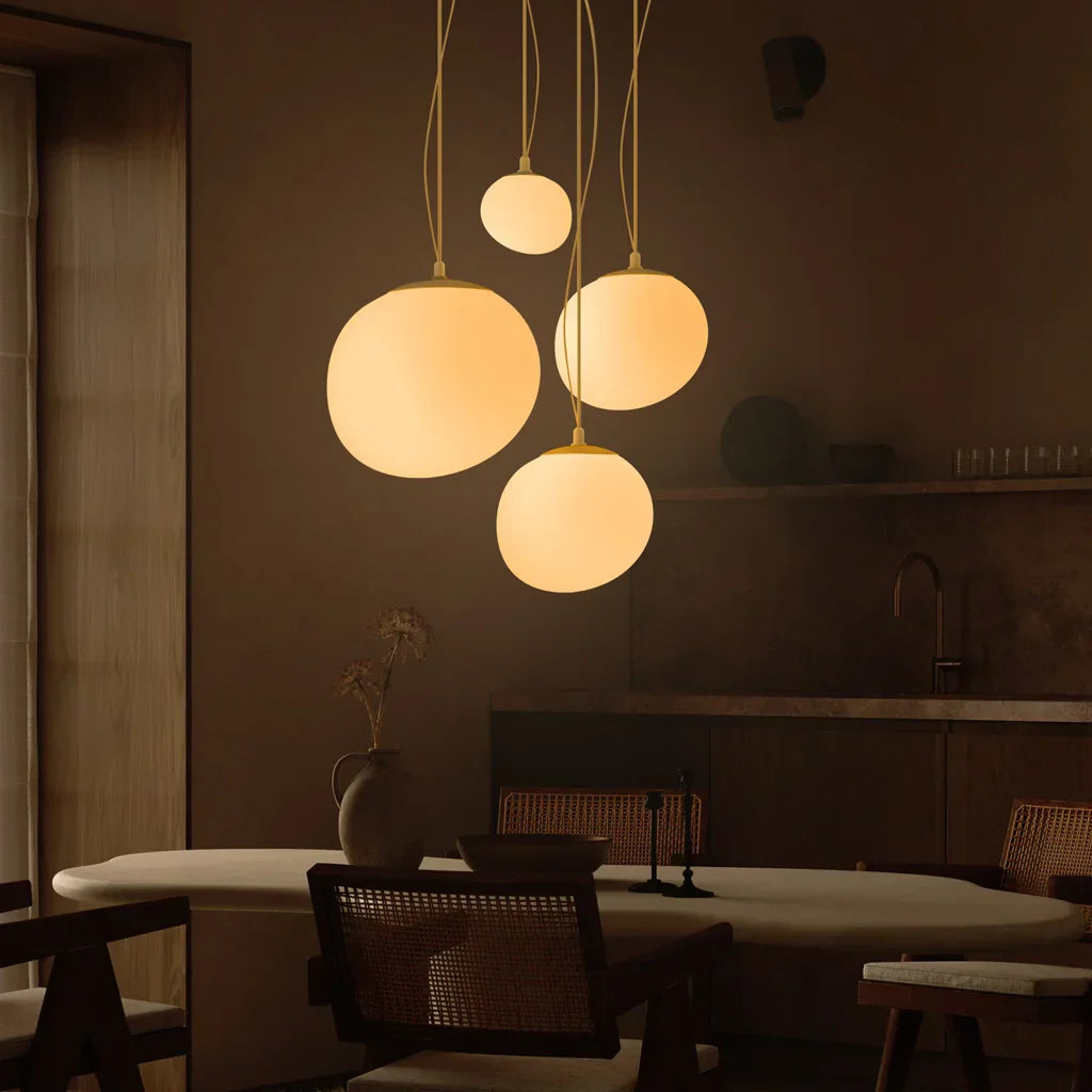 White Pebble Pendant Light