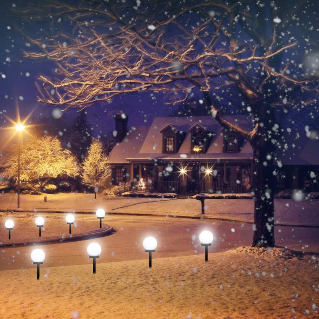 Deluxe Solar Garden Lights in Orb Shape