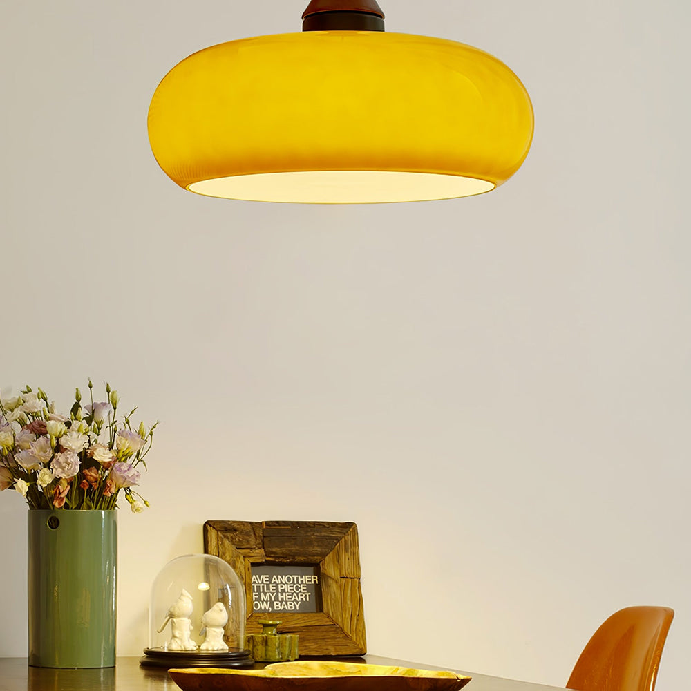 Modern Round Pendant Light – Circular Overhead Ceiling Lamp