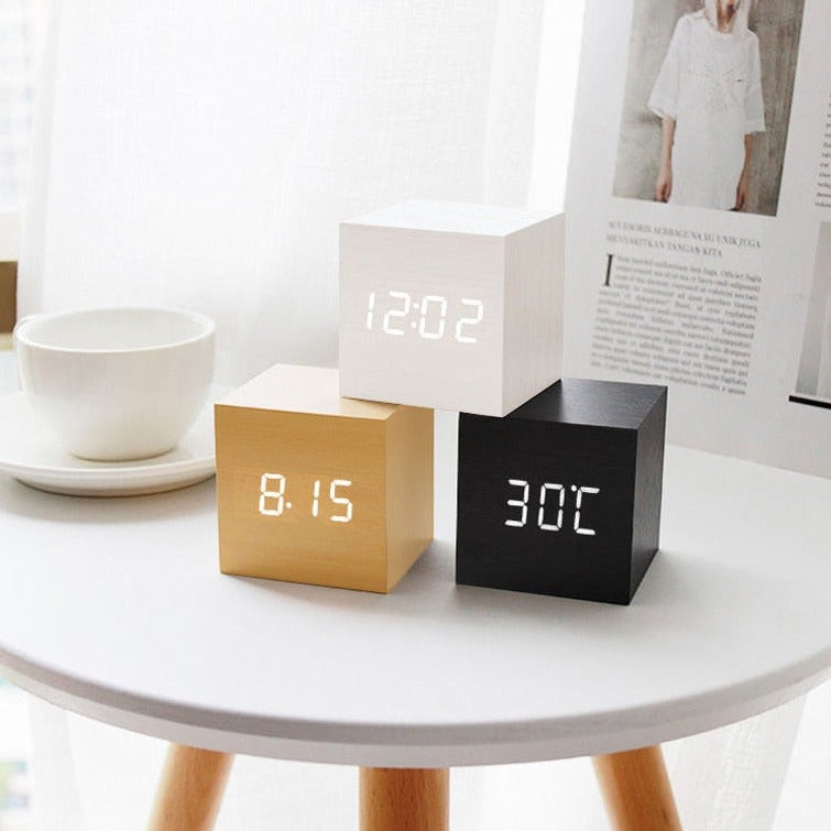 Minimalist LED Alarm Clock with Smart Features