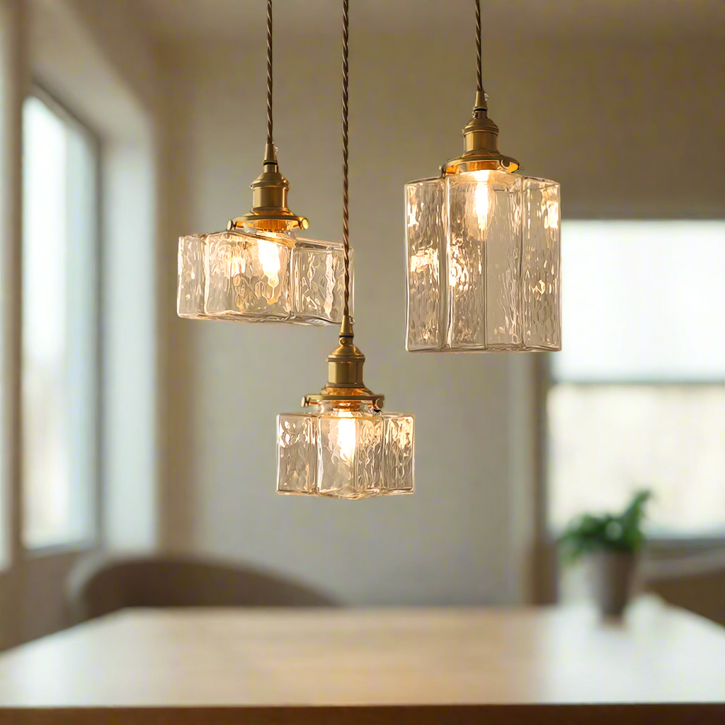 Modern Square Glass Pendant Lamp