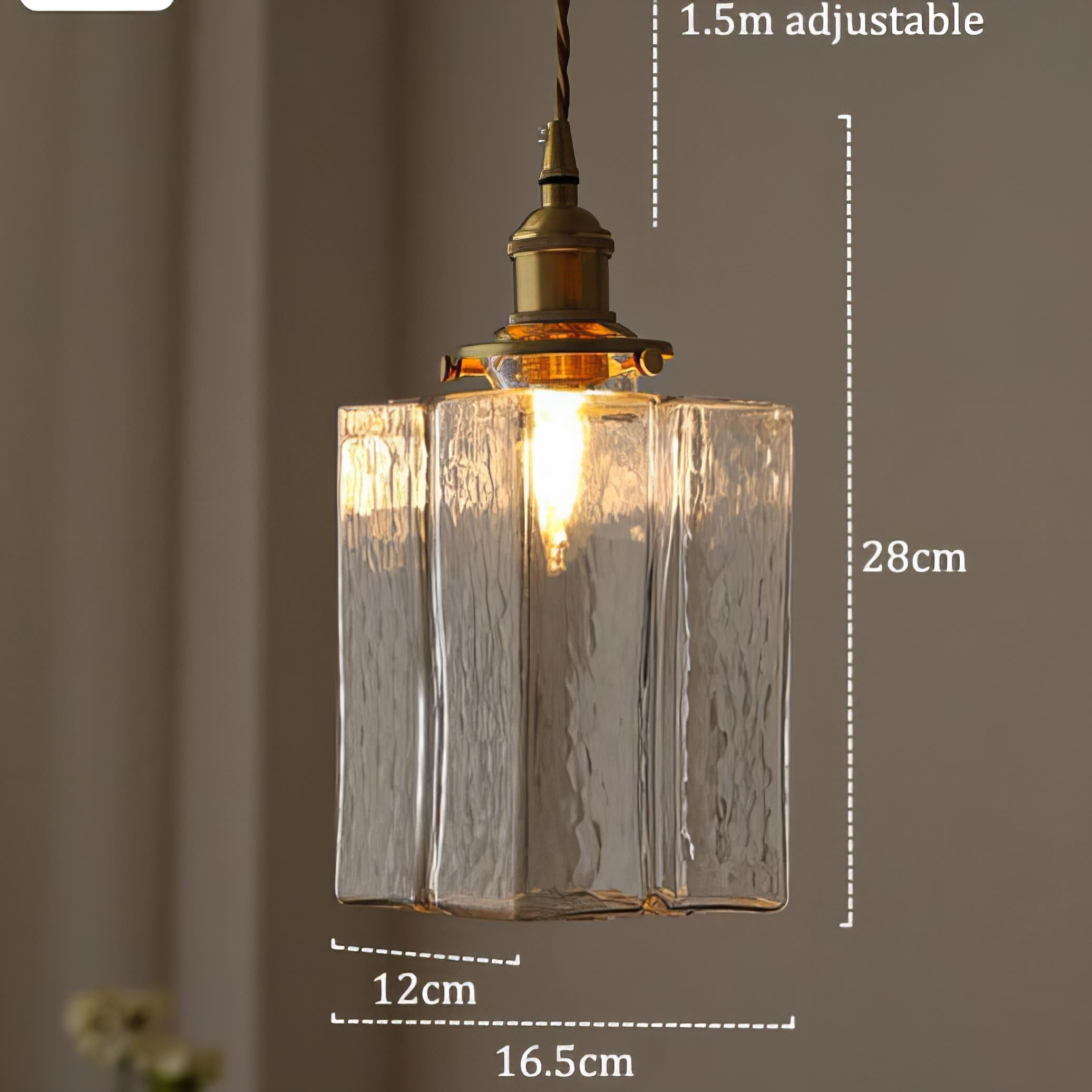 Modern Square Glass Pendant Lamp
