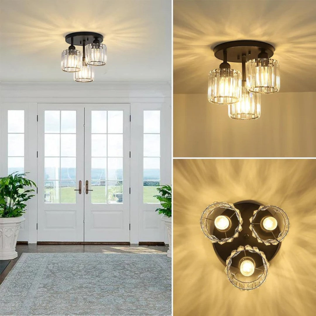 Glass Ceiling Lamp Semi-Matt Mounting