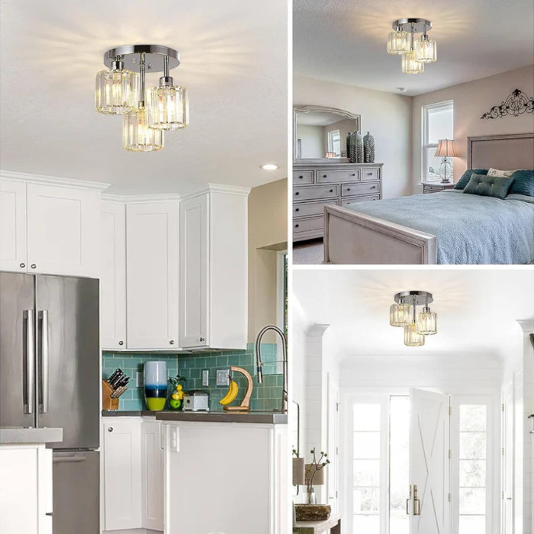 Glass Ceiling Lamp Semi-Matt Mounting