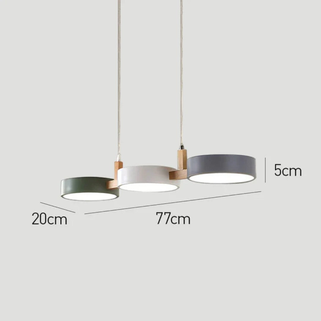 Scandinavian Pendant Lamp With Cylinders