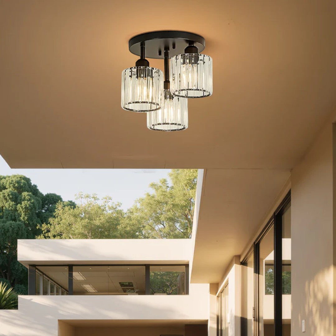 Glass Ceiling Lamp Semi-Matt Mounting