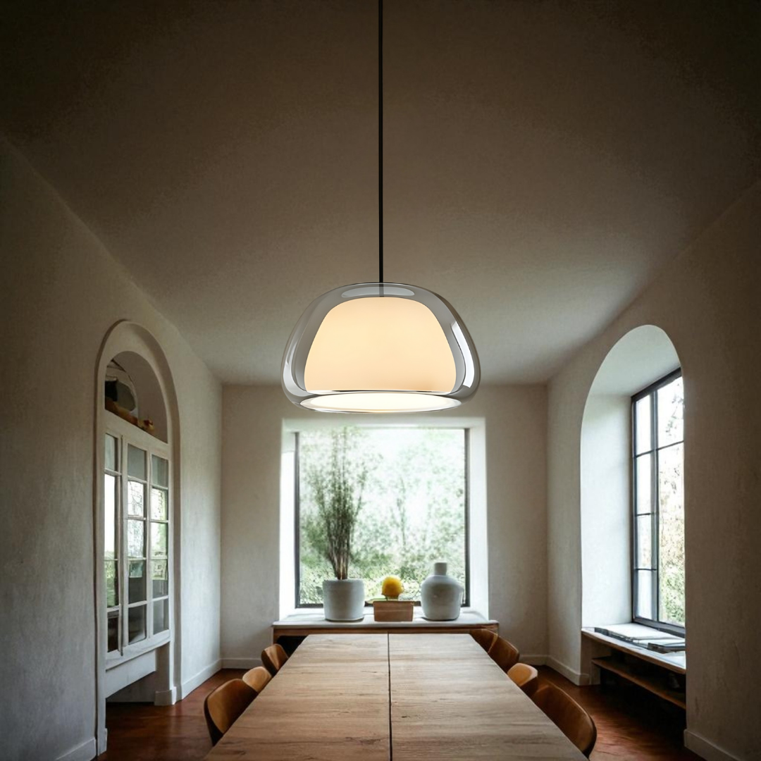 Glass Dome Pendant Light Adjustable Cable
