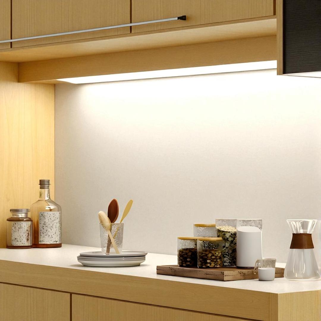 Slim LED Under Cabinet Task Lighting for Kitchen Countertops
