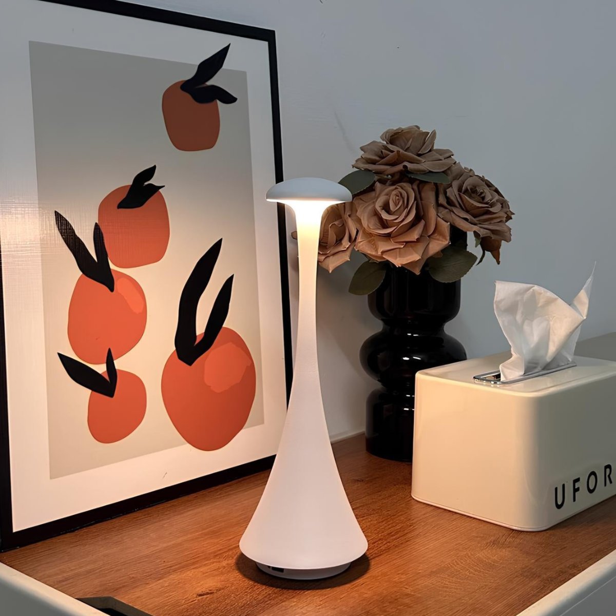 Minimalist Table Lamp - Modern Bedside Nightstand Light